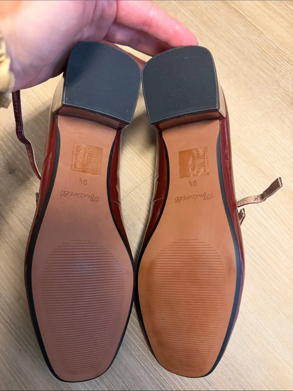 New MADEWELL The Nettie Heeled Mary Jane in Cabernet Patent Leather, W 9.5 NWOB